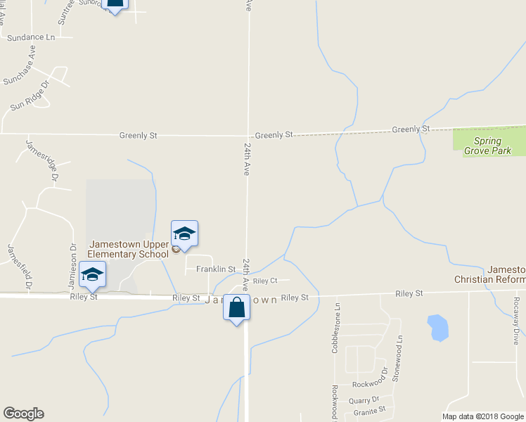 map of restaurants, bars, coffee shops, grocery stores, and more near 3450 24th Avenue in Hudsonville