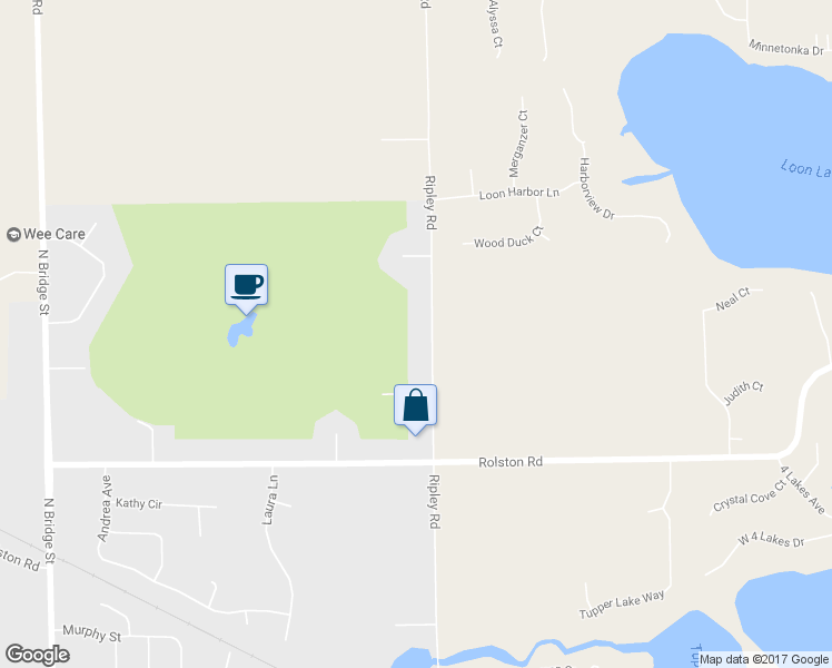 map of restaurants, bars, coffee shops, grocery stores, and more near 1217 Ripley Road in Linden