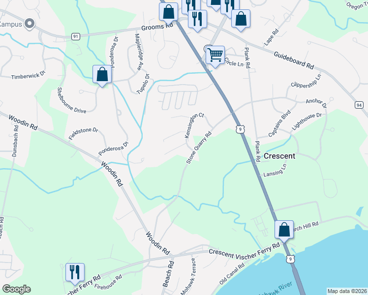 map of restaurants, bars, coffee shops, grocery stores, and more near 2 Westfield Way in Saratoga County