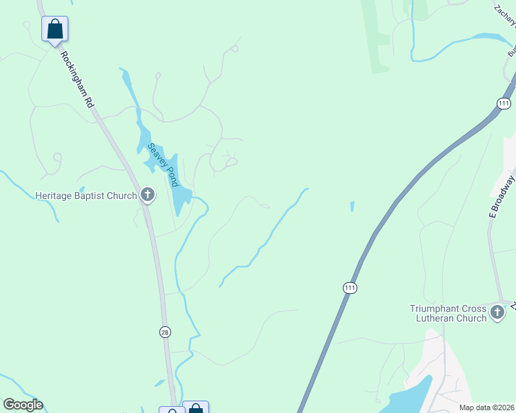 map of restaurants, bars, coffee shops, grocery stores, and more near 86 Rockingham Road in Windham