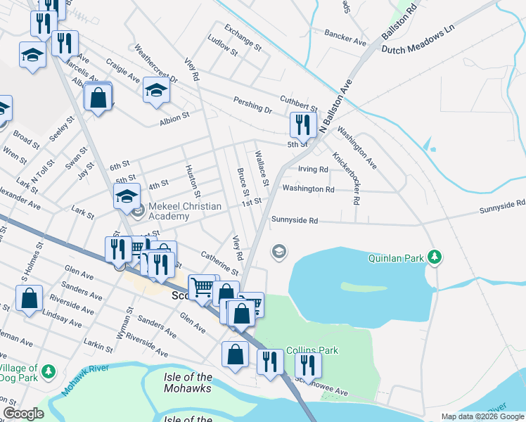 map of restaurants, bars, coffee shops, grocery stores, and more near 4 Sunnyside Road in Scotia