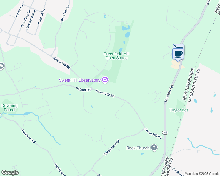 map of restaurants, bars, coffee shops, grocery stores, and more near 86 Sweet Hill Road in Plaistow
