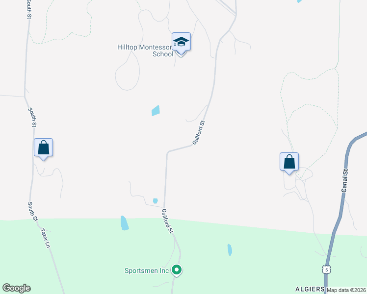 map of restaurants, bars, coffee shops, grocery stores, and more near 773 Guilford Street in Brattleboro