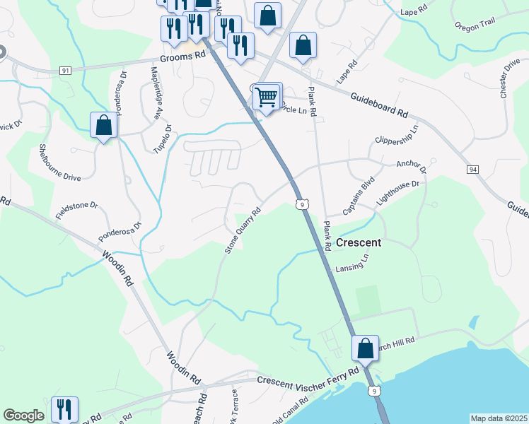 map of restaurants, bars, coffee shops, grocery stores, and more near 151 Stone Quarry Road in Saratoga County