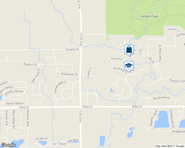 map of restaurants, bars, coffee shops, grocery stores, and more near 11113 Starflower Drive in Zeeland