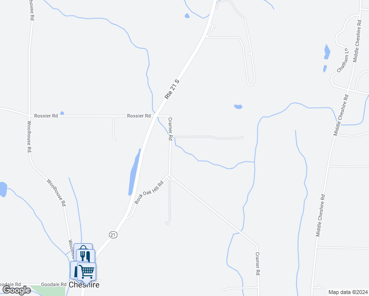 map of restaurants, bars, coffee shops, grocery stores, and more near 4065 Cramer Road in Canandaigua