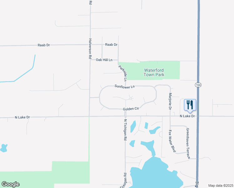 map of restaurants, bars, coffee shops, grocery stores, and more near 28828 Cardinal Court in Waterford