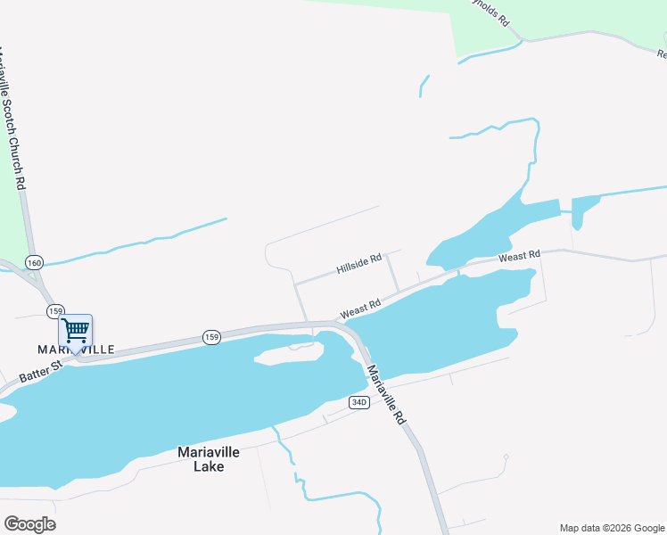 map of restaurants, bars, coffee shops, grocery stores, and more near 210 Hillside Road in Pattersonville