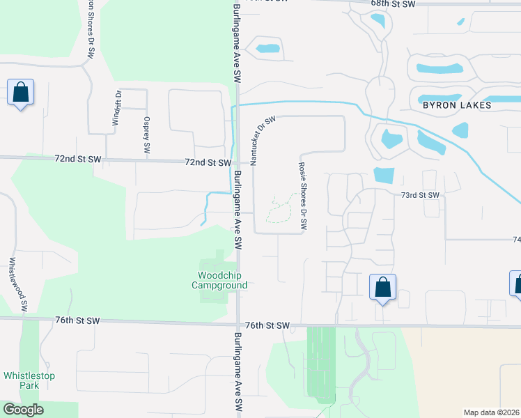map of restaurants, bars, coffee shops, grocery stores, and more near 7251 Nantucket Drive Southwest in Byron Center