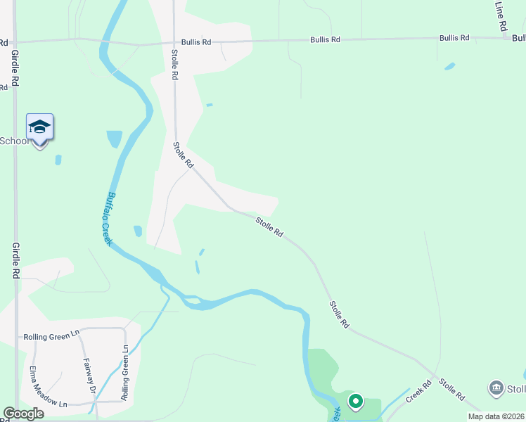map of restaurants, bars, coffee shops, grocery stores, and more near 521 Stolle Road in Erie County