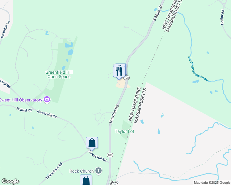 map of restaurants, bars, coffee shops, grocery stores, and more near 138 Newton Road in Plaistow