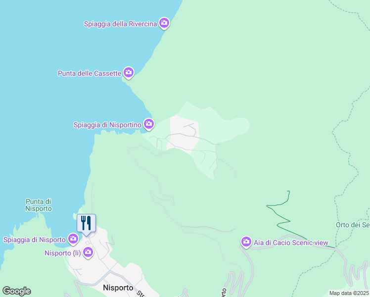 map of restaurants, bars, coffee shops, grocery stores, and more near 20 Via Nisportino in Provincia di Livorno