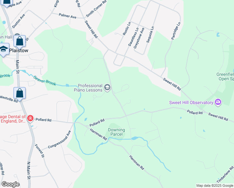map of restaurants, bars, coffee shops, grocery stores, and more near 1 Seaver Brook Lane in Plaistow