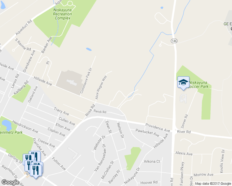 map of restaurants, bars, coffee shops, grocery stores, and more near 25 Connor Court in Schenectady County