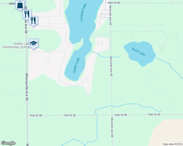 map of restaurants, bars, coffee shops, grocery stores, and more near 7259 McCords Avenue Southeast in Alto