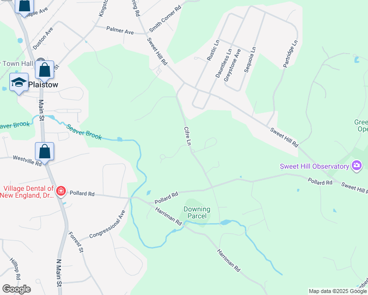 map of restaurants, bars, coffee shops, grocery stores, and more near 1 Seaver Brook Lane in Plaistow