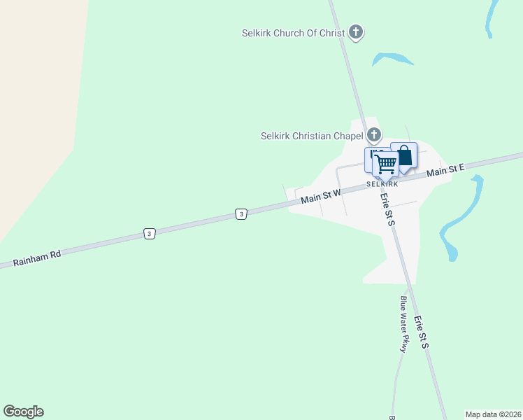 map of restaurants, bars, coffee shops, grocery stores, and more near 3902 Rainham Road in Haldimand County