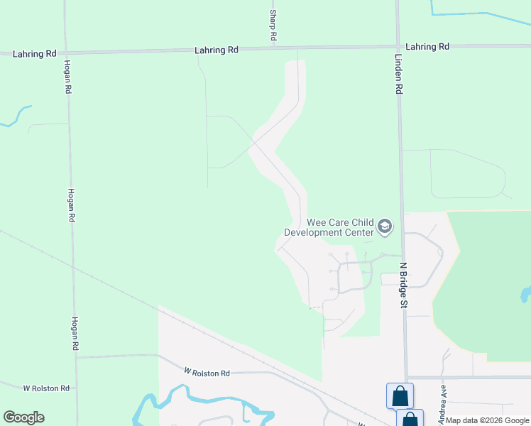 map of restaurants, bars, coffee shops, grocery stores, and more near 6159 Lahring Road in Linden