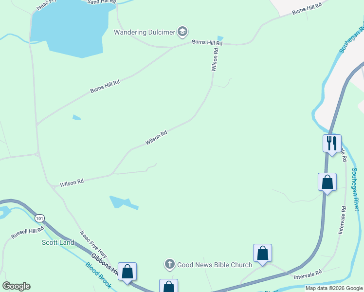 map of restaurants, bars, coffee shops, grocery stores, and more near 60-200 Wilson Road in Wilton