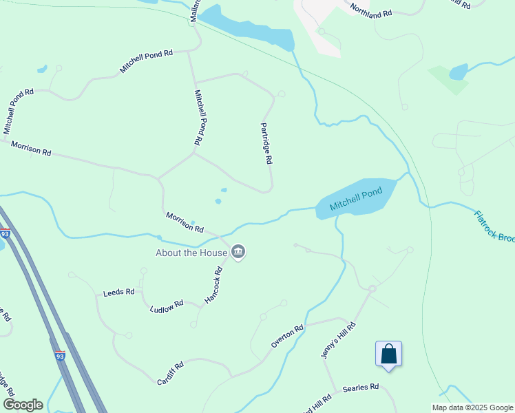 map of restaurants, bars, coffee shops, grocery stores, and more near 12 Partridge Road in Windham