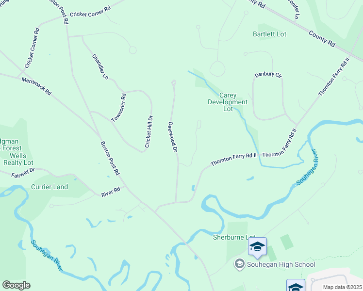 map of restaurants, bars, coffee shops, grocery stores, and more near 13 Deerwood Drive in Amherst