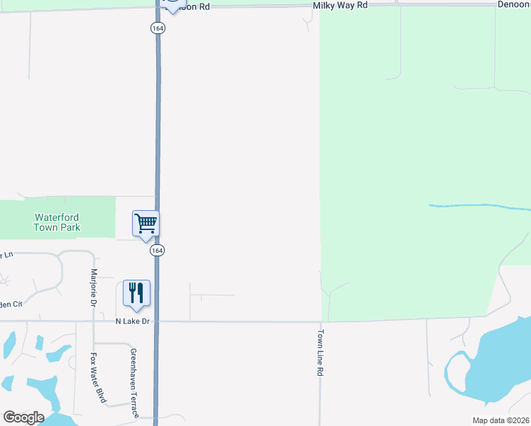 map of restaurants, bars, coffee shops, grocery stores, and more near 28424 Melody Lane in Waterford