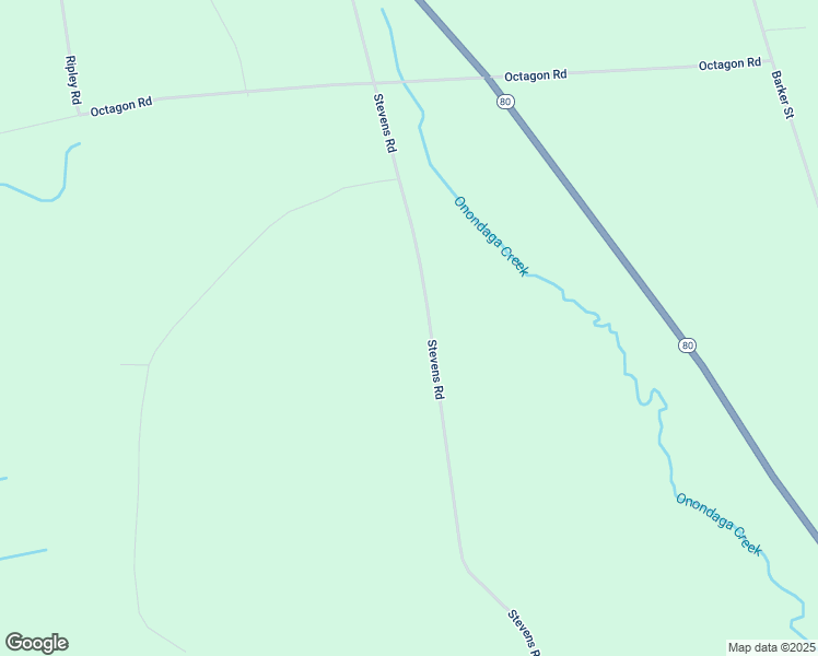 map of restaurants, bars, coffee shops, grocery stores, and more near 1283 Stevens Road in Tully