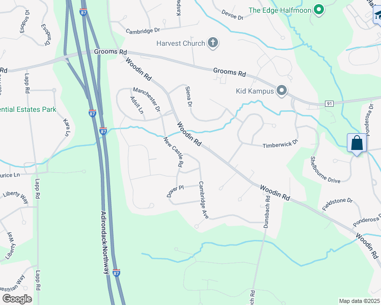 map of restaurants, bars, coffee shops, grocery stores, and more near 3 Cambridge Avenue in Saratoga County
