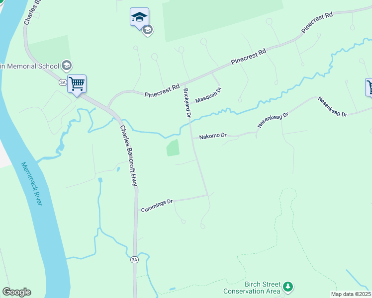 map of restaurants, bars, coffee shops, grocery stores, and more near 17 Brickyard Drive in Litchfield