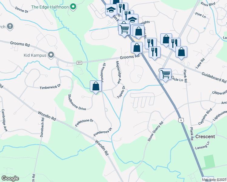 map of restaurants, bars, coffee shops, grocery stores, and more near 31B Mapleridge Avenue in Saratoga County
