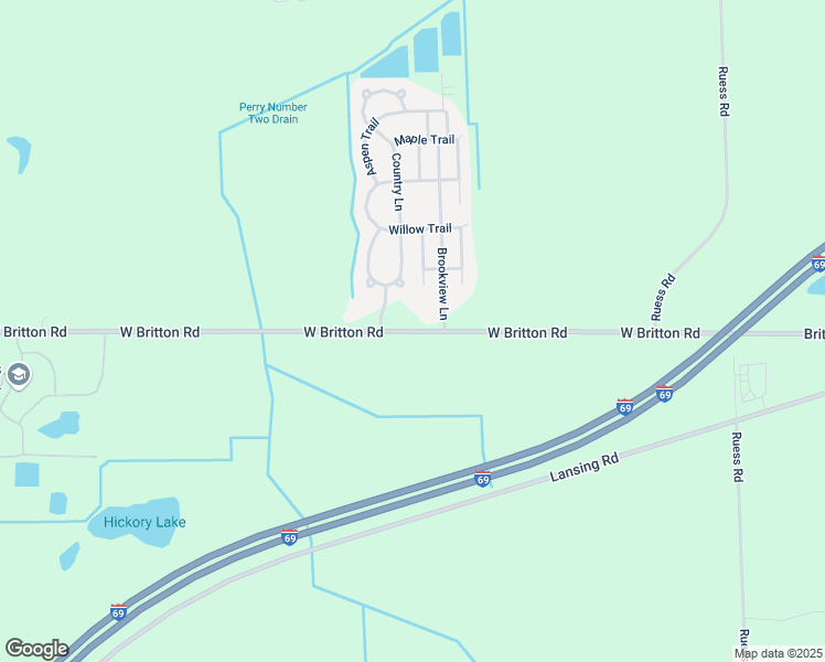 map of restaurants, bars, coffee shops, grocery stores, and more near 4689 West Britton Road in Perry