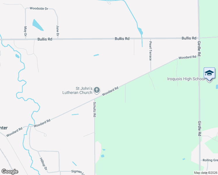 map of restaurants, bars, coffee shops, grocery stores, and more near 2181 Woodard Road in Elma Center