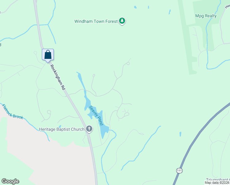 map of restaurants, bars, coffee shops, grocery stores, and more near 10 Mountain Village Road in Windham
