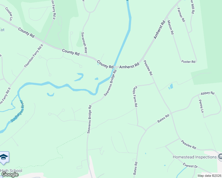 map of restaurants, bars, coffee shops, grocery stores, and more near 107 Seaverns Bridge Road in Merrimack