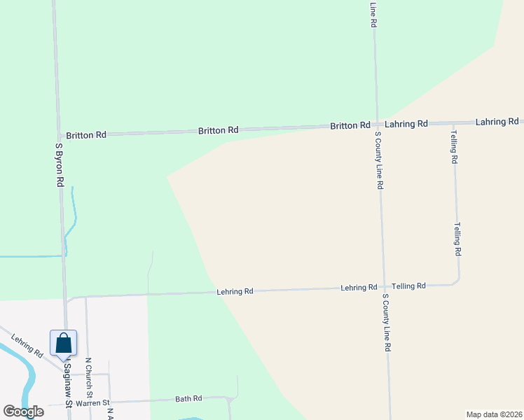 map of restaurants, bars, coffee shops, grocery stores, and more near M-13 Britton Road in Byron