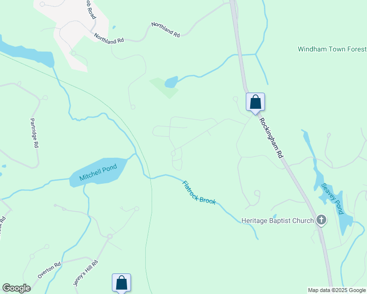 map of restaurants, bars, coffee shops, grocery stores, and more near 41 Flat Rock Road in Windham