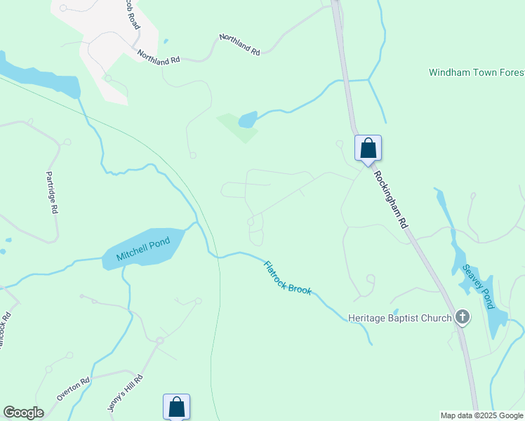 map of restaurants, bars, coffee shops, grocery stores, and more near 41 Flat Rock Road in Windham