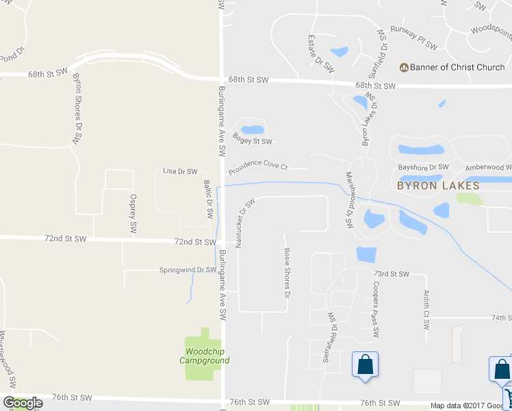 map of restaurants, bars, coffee shops, grocery stores, and more near 7136 Nantucket Drive Southwest in Byron Center