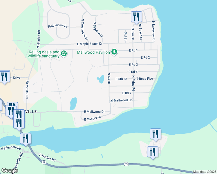 map of restaurants, bars, coffee shops, grocery stores, and more near 11199 North Iva Drive in Edgerton