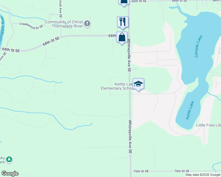 map of restaurants, bars, coffee shops, grocery stores, and more near 7153 Whitneyville Avenue Southeast in Alto