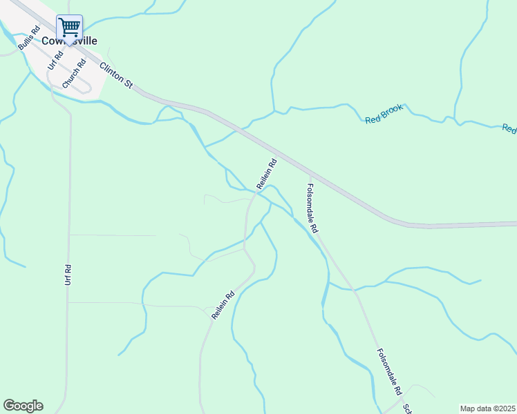 map of restaurants, bars, coffee shops, grocery stores, and more near 970 Reilein Road in Cowlesville