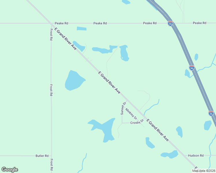 map of restaurants, bars, coffee shops, grocery stores, and more near 10888 East Grand River Avenue in Portland