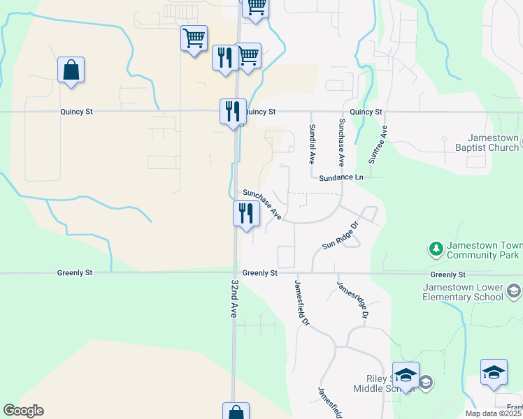map of restaurants, bars, coffee shops, grocery stores, and more near 3708 Kaylee Lane in Hudsonville
