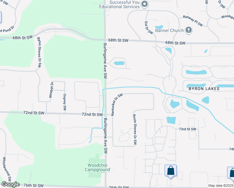 map of restaurants, bars, coffee shops, grocery stores, and more near 7136 Nantucket Drive Southwest in Byron Center