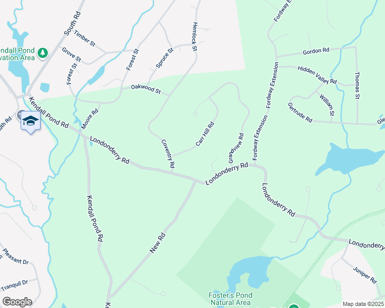 map of restaurants, bars, coffee shops, grocery stores, and more near 6 Carr Hill Road in Windham