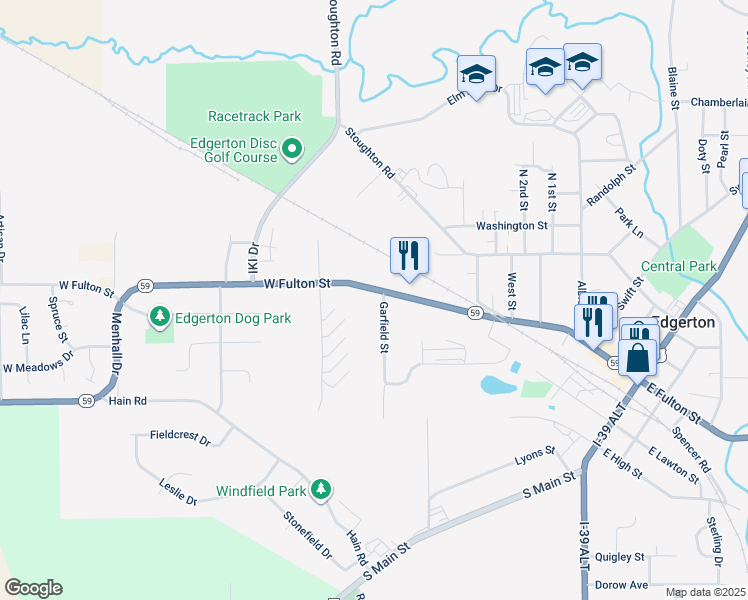 map of restaurants, bars, coffee shops, grocery stores, and more near 811 West Fulton Street in Edgerton