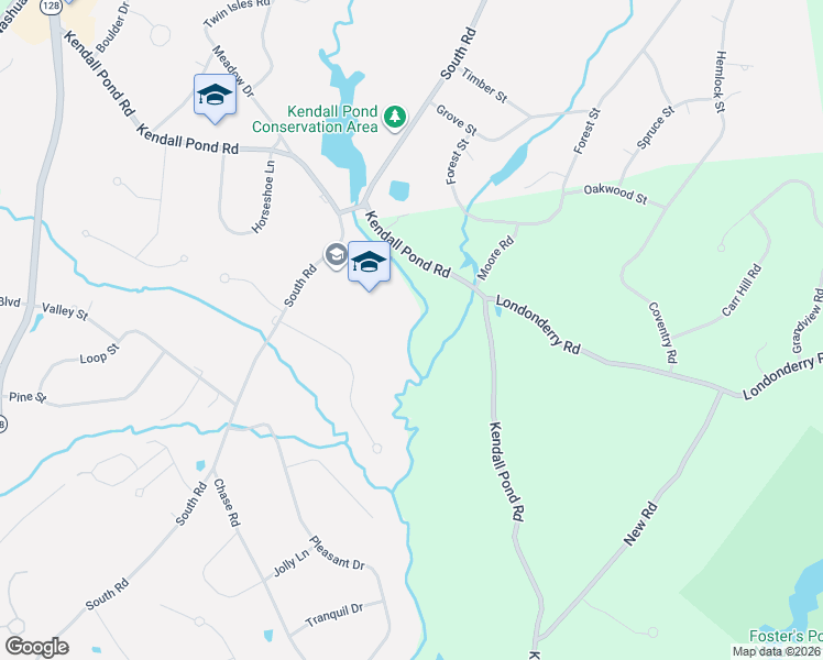 map of restaurants, bars, coffee shops, grocery stores, and more near 11 Brookview Drive in Londonderry