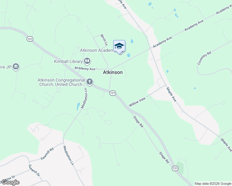 map of restaurants, bars, coffee shops, grocery stores, and more near 7 Leroy Avenue in Atkinson