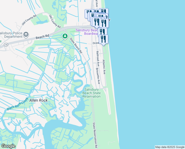 map of restaurants, bars, coffee shops, grocery stores, and more near 111 Cable Avenue in Salisbury