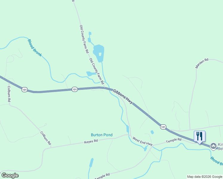 map of restaurants, bars, coffee shops, grocery stores, and more near 1101 Gibbons Hwy in Wilton